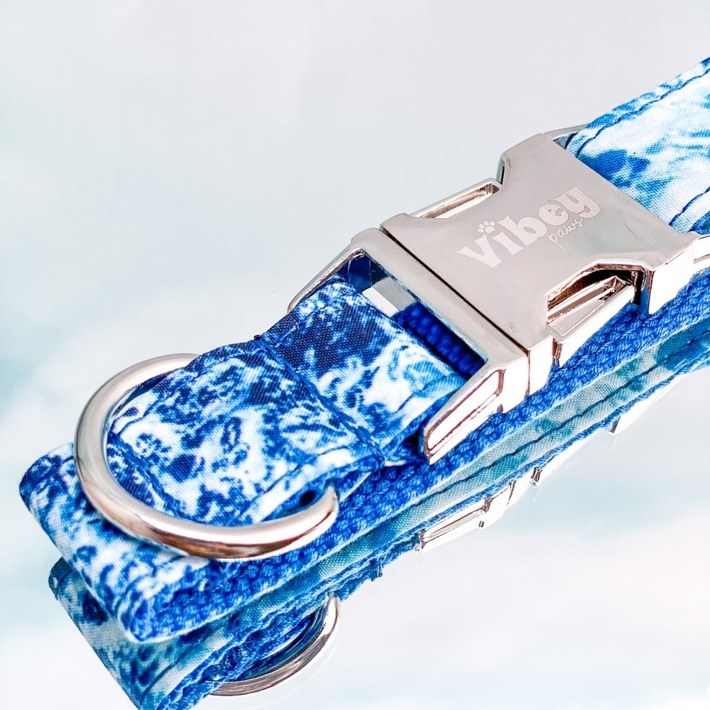 Ocean print dog collar